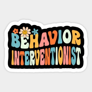 Groovy Behavior Interventionist Back To School Sticker